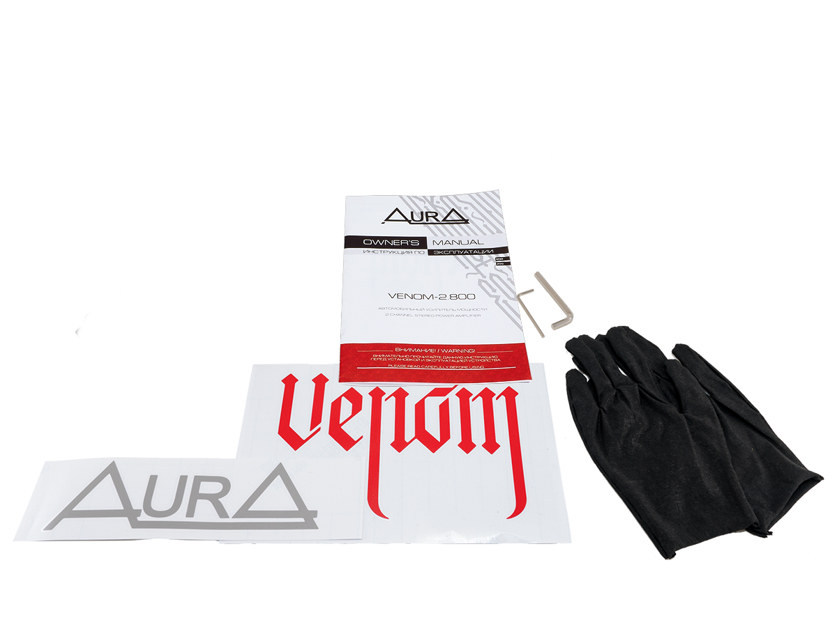AurA | VENOM-2.800 AE | AB-class, 2x300w (4 Ohm), 2x550w (2 Ohm), 2x800 (1 Ohm), 1x1600 (2 Ohm) | 5