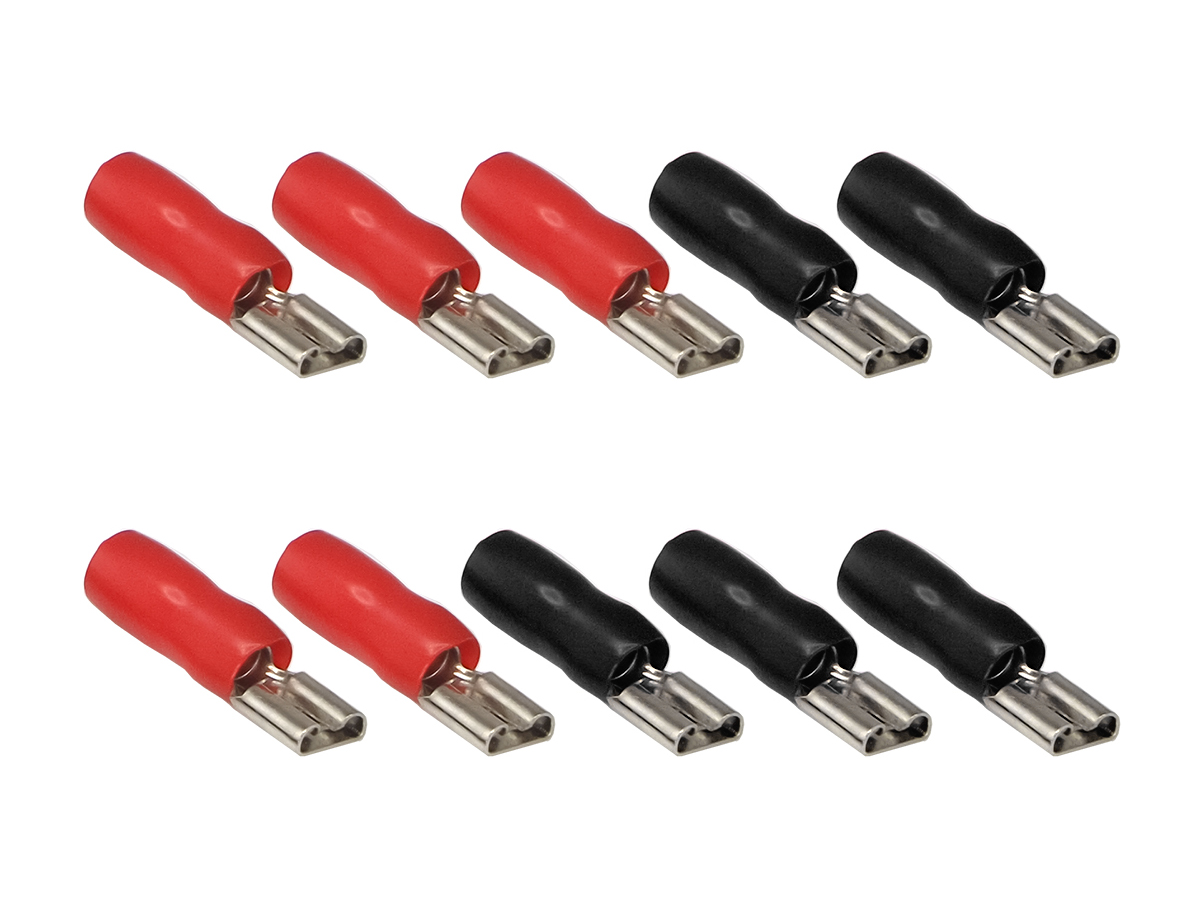 AurA | ACN-0663/10 | Клемма акустическая, лопатка 6.3мм, 5 красных + 5 черных, Nickel, блистер | превью 1