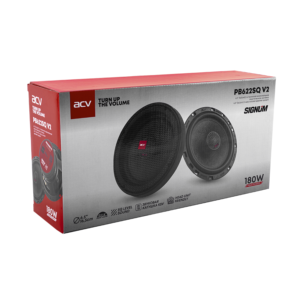 ACV | SIGNUM PB622SQ | 16.5 см коак. 2-х полос./ 60Вт/3Ом/бумага | 8