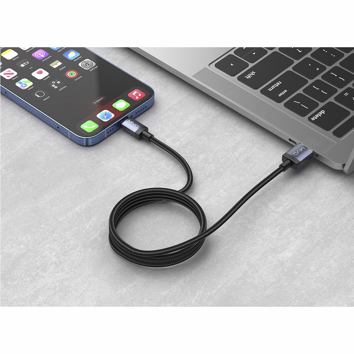 Mivo | MX-39L | Кабель Lighting Mivo - USB 2.4 А  1 м  | превью 2