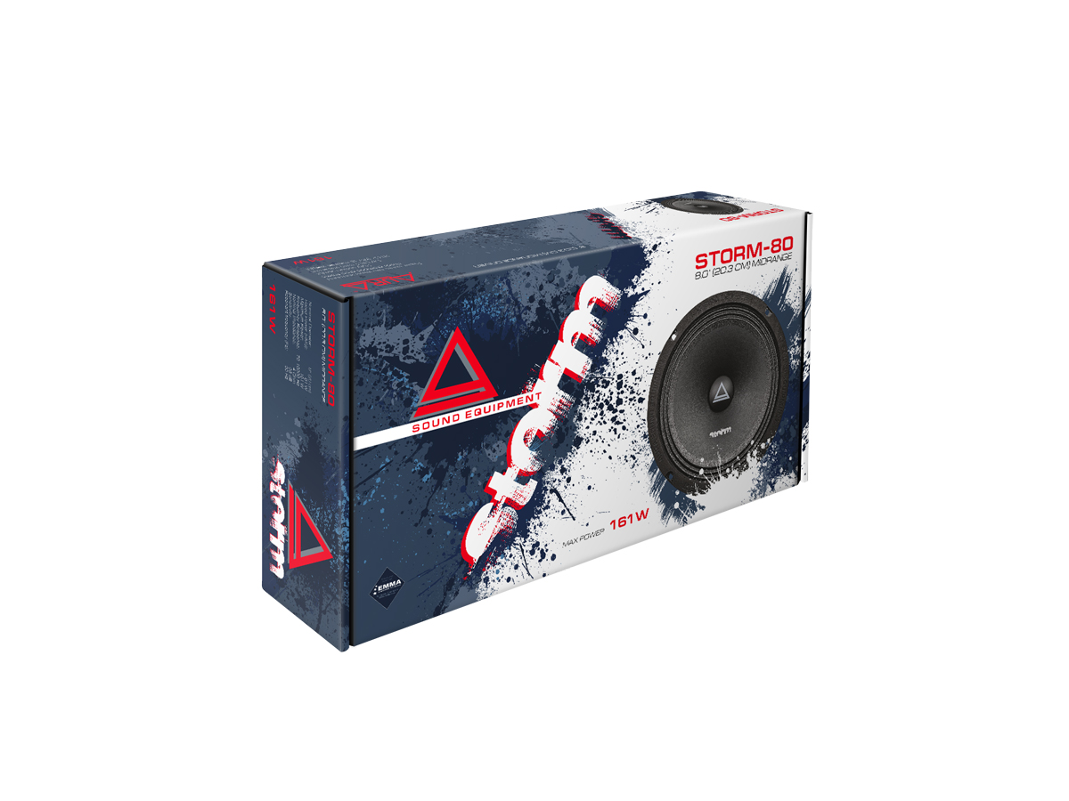 AurA | STORM-80 | 8" (20cm), ПАРА, 4 Ом, 81/161w, 93db, 70Hz-16kHz, 68.3mm | 5