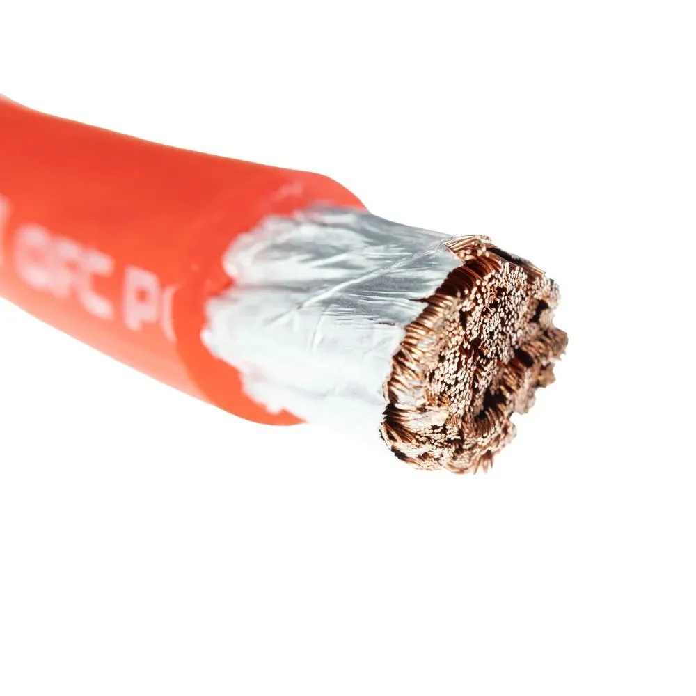AMP | PRO 0Ga | OFC Extremely flexible СИЛОВОЙ кабель медь. КРАСНЫЙ Бухта 15м цена за метр | превью 3