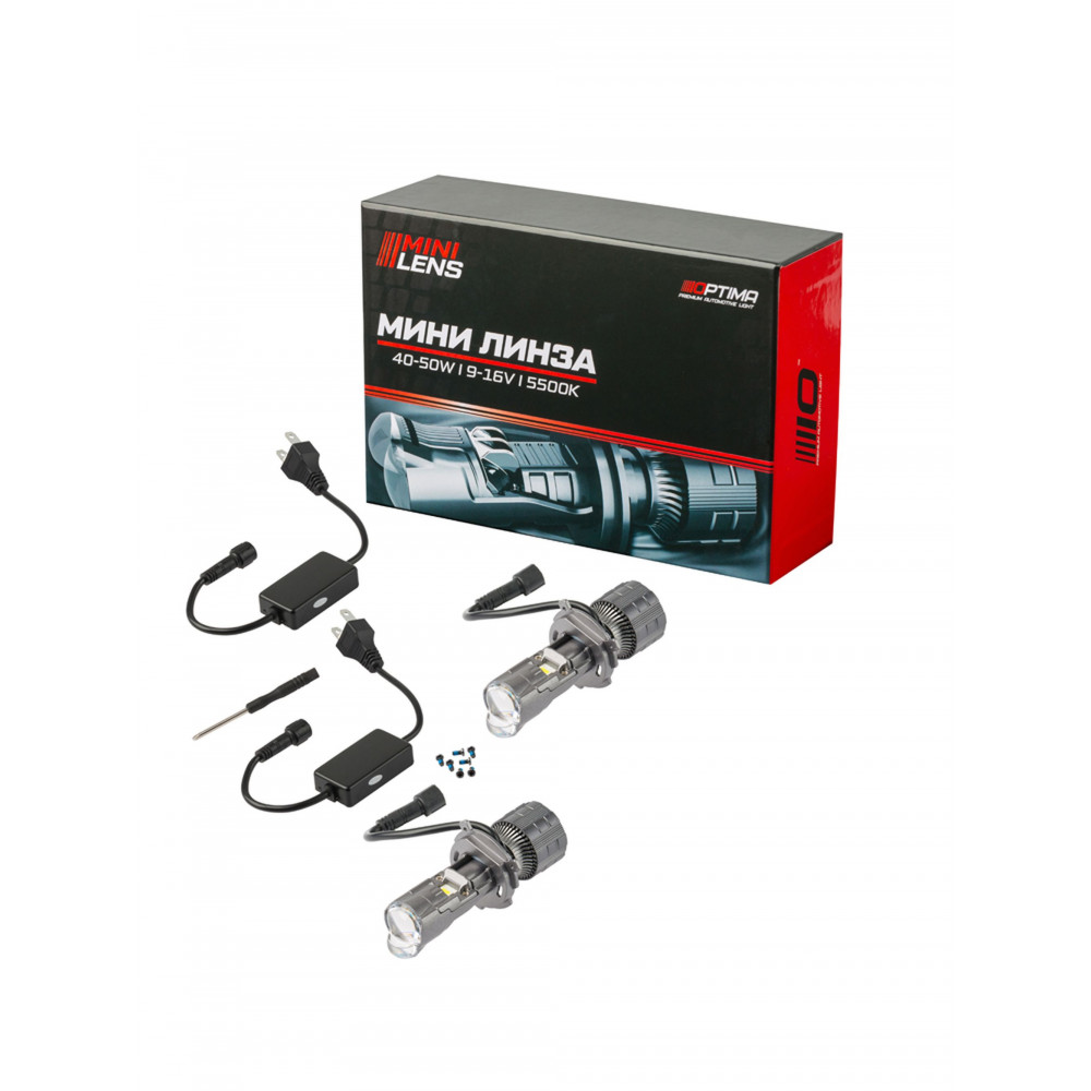 OPTIMA | ML-H4-50 | H4 Мини-линза 50Вт, 12В, 5500K, комп 2 шт. | превью 3