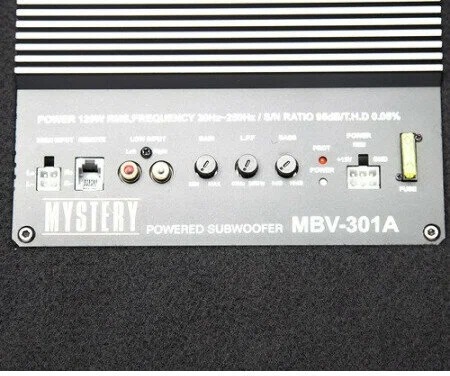 Mystery | MBV-301A | 400W.12"акт.трехугольн.закр.черн.ящик с ФИ хром.сетка ДУ | превью 3