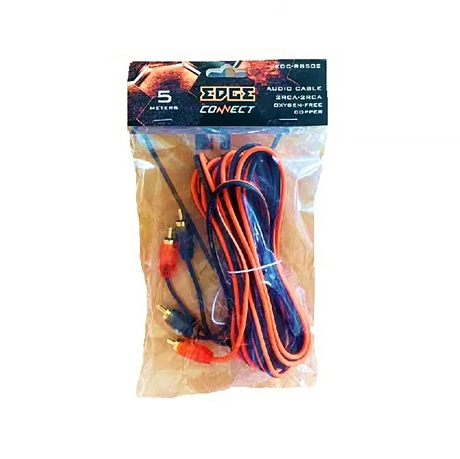 EDGE | EDC-RB502 | RCA-кабель 5 метров, 2 канала, медный проводник | 1