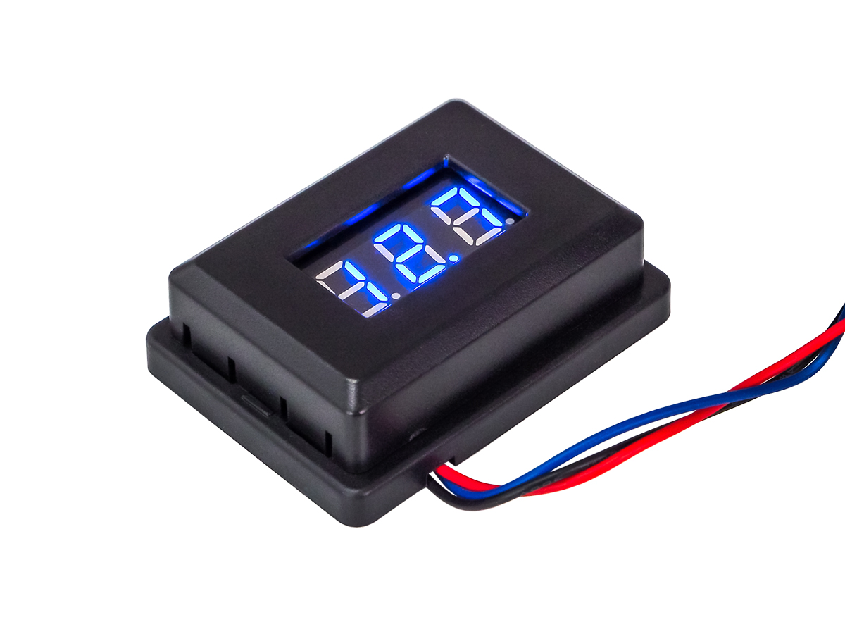 AurA | ZWE-V10B | Вольтметр цифровой, 9-18V, 3 сегмента, синий | превью 1