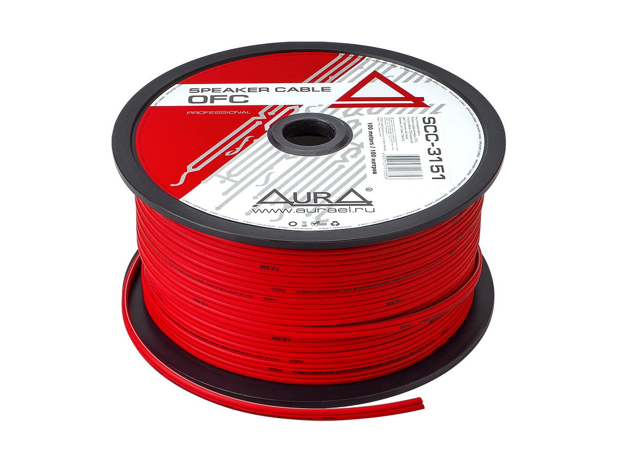 AurA | SCC-3151 | 2x1.5мм² (16Ga), бескислородная медь (OFC), ПРОДАЖА КРАТНО 10метрам, бухта 100м. | 1