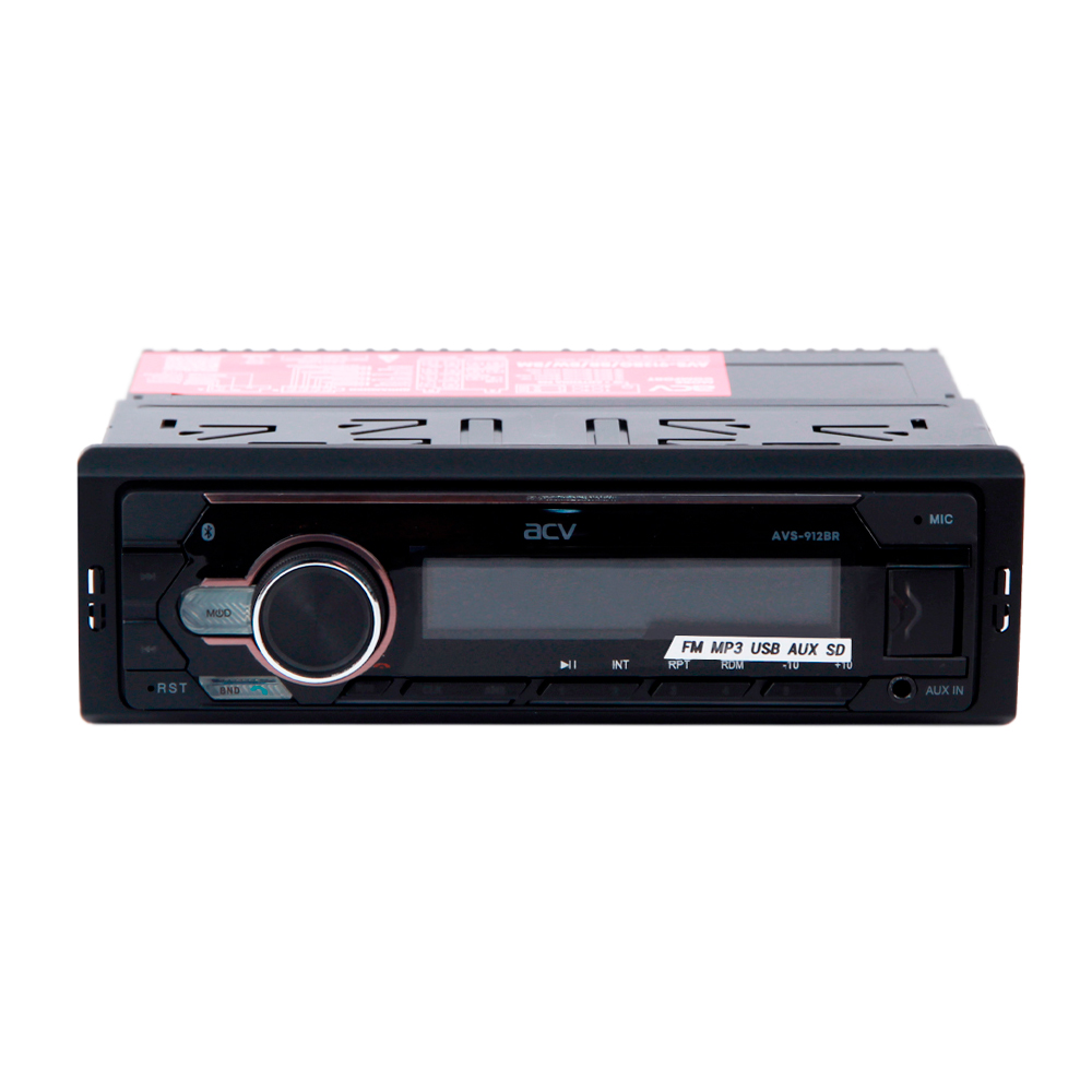 ACV | AVS-912BR | 1din/красная/FM/MP3/USB/BT/SD/FM/4*50/Bluetooth | 2