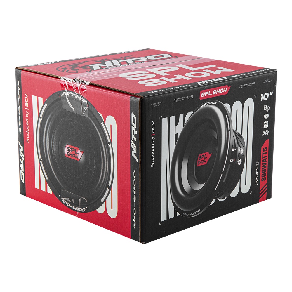 ACV | SPL SHOW NITRO N10-S800D1 | Сабвуфер 10'/RMS=800W/1+1Om | 6