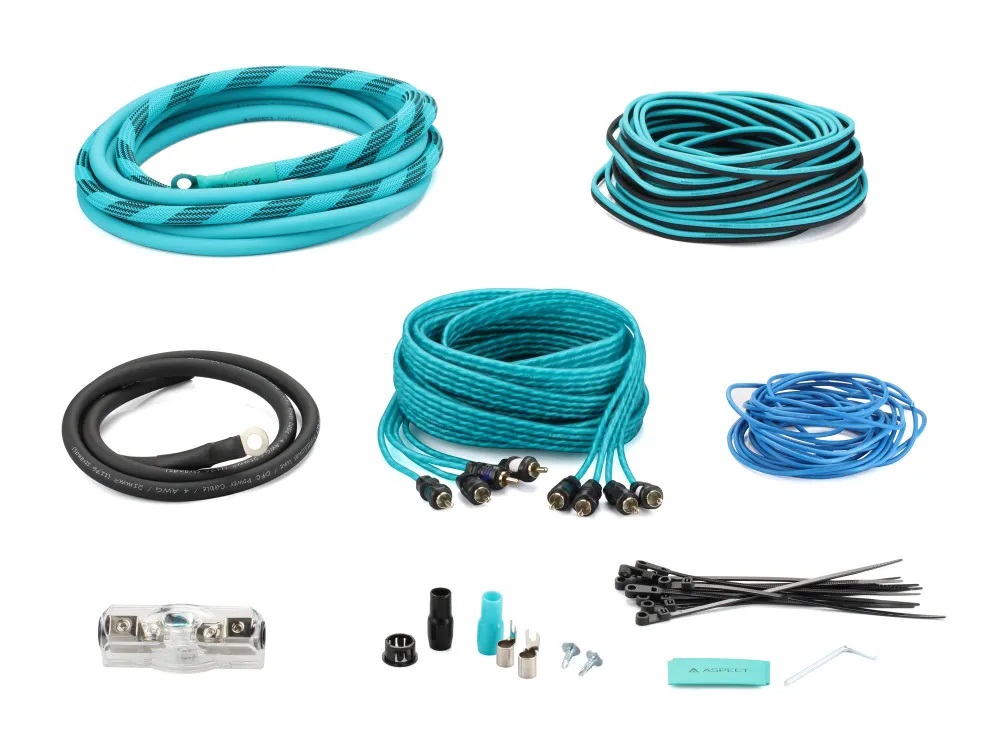 Aspect | AWK-4.4 PRO| комплект проводов для 4-кан. усилителя / 4AWG/4RCA-4RCA | превью 2