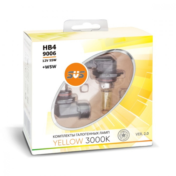 SVS    | HB4 0200099000 YELLOW  3000K | Лампа HB4 12V 55W + W5W  Комплект | превью 1
