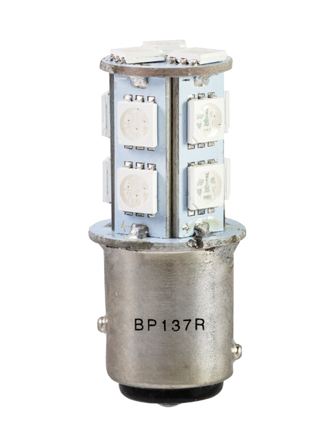 XENITE | P21/5W BP137R | 13SMD КРАСНАЯ +50% Диодная лампа с цоколем, 200Lm , уп.2шт | 2