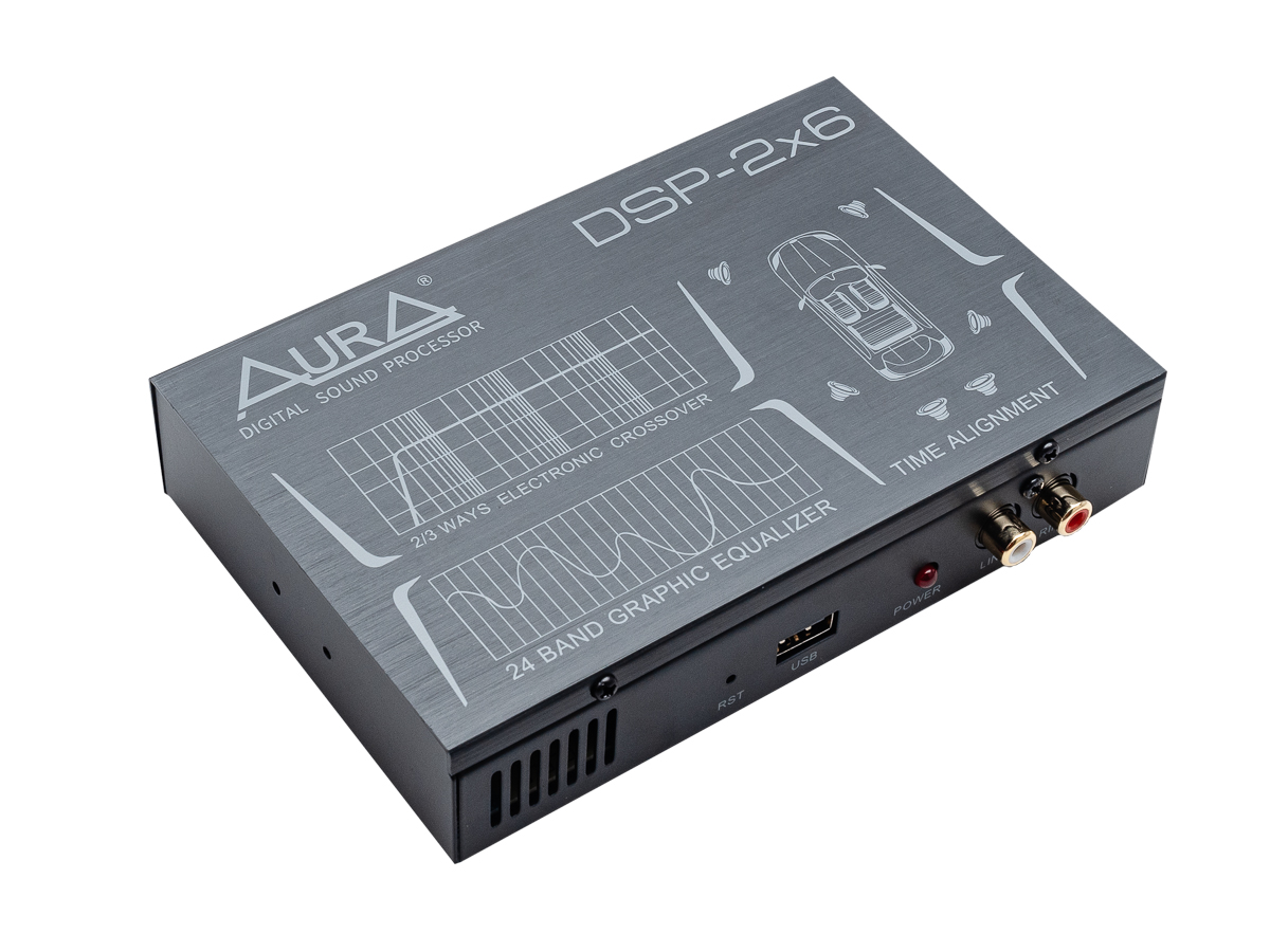 AurA | DSP-2x6 | DSP процессор, входы: 2 RCA, выходы: 6 RCA, BT, USB, APP | 1