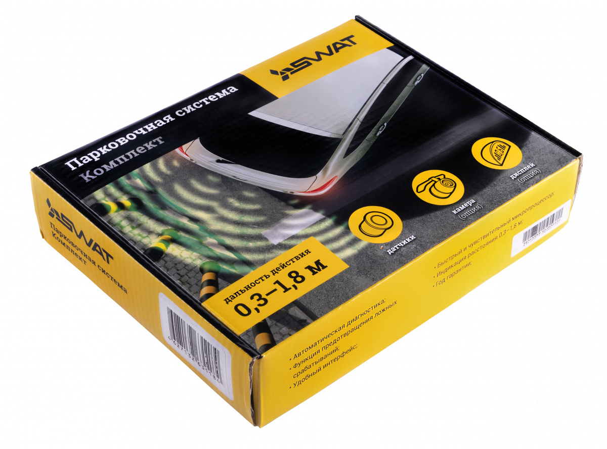 Swat | PT-114W | К-т датчиков парковки, 4 датчика, White, 22mm | 5