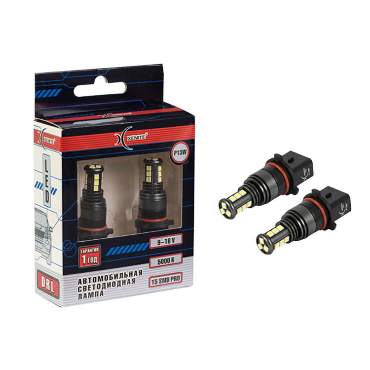 XENITE | P13W -15 SMD | Светодиодная лампа ПТФ/ДХО , 5000 K, 2шт. | 3