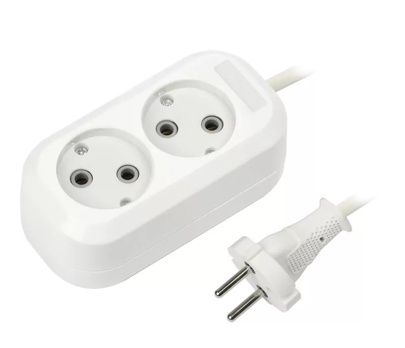 Удлиннитель | Smartbuy | Удлиннитель Smartbuy, 2 гнезда 3 метра 10А/2,2кВт без заземления ПВС 2х1,0| превью 1