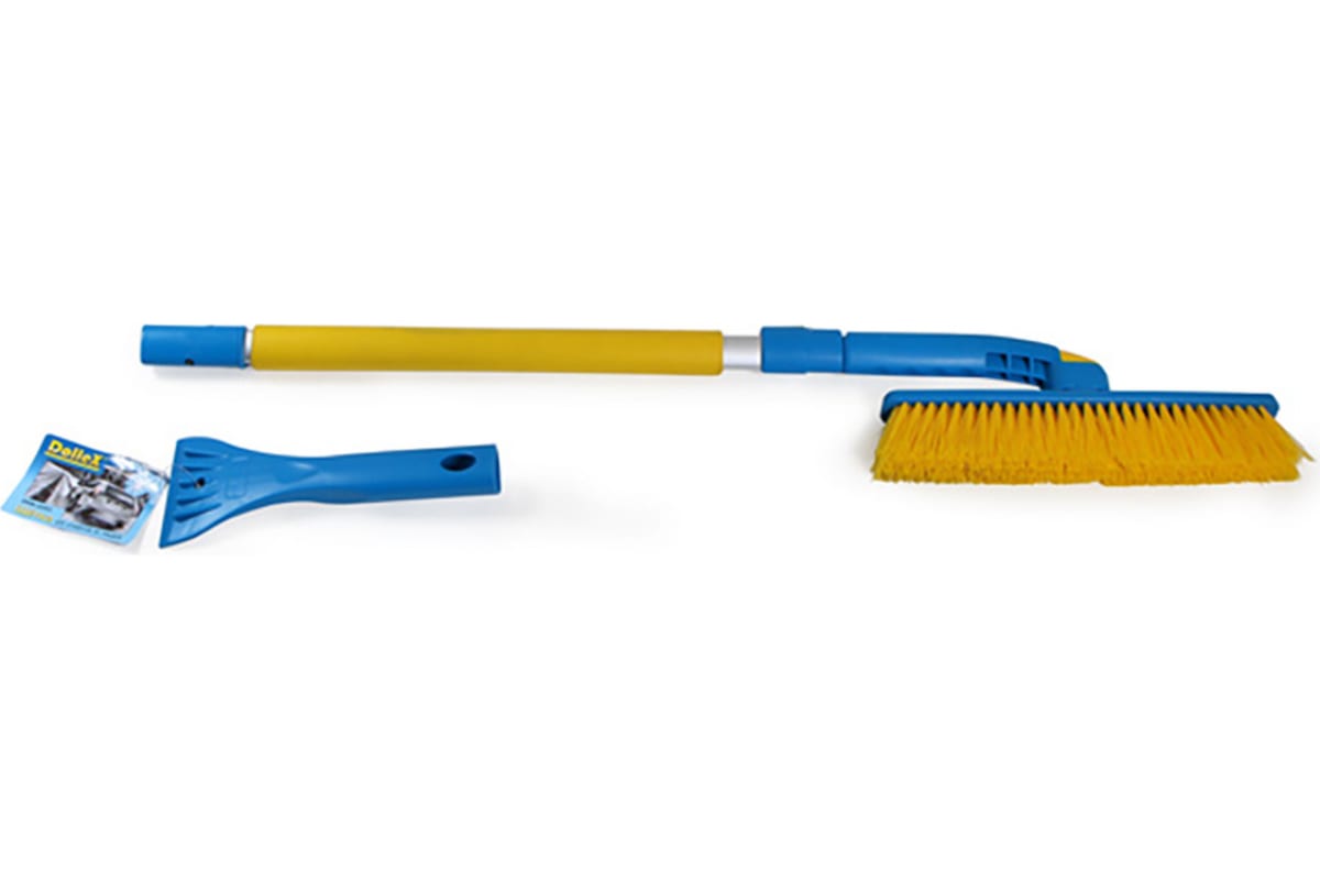 Dollex| SNW-2243 | Щетка сметка со скребком, раскладная телескопическая 90-130 см| превью 2