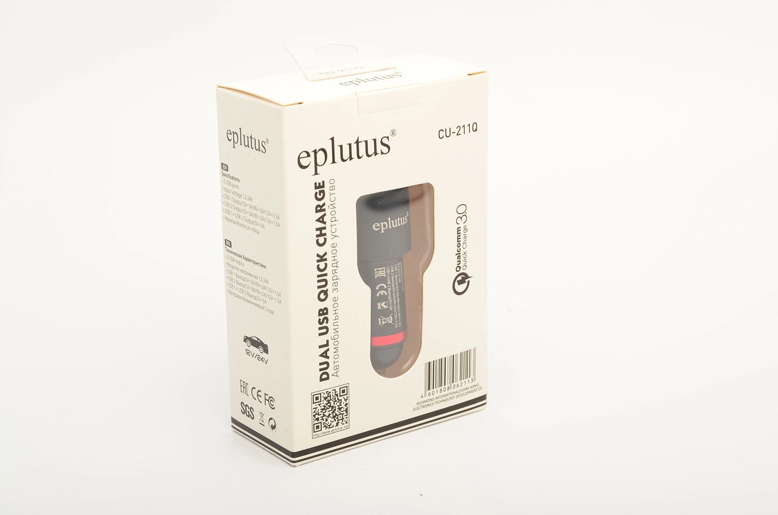 Eplutus | CU-211Q | адаптер прикуривателя USB  | превью 2