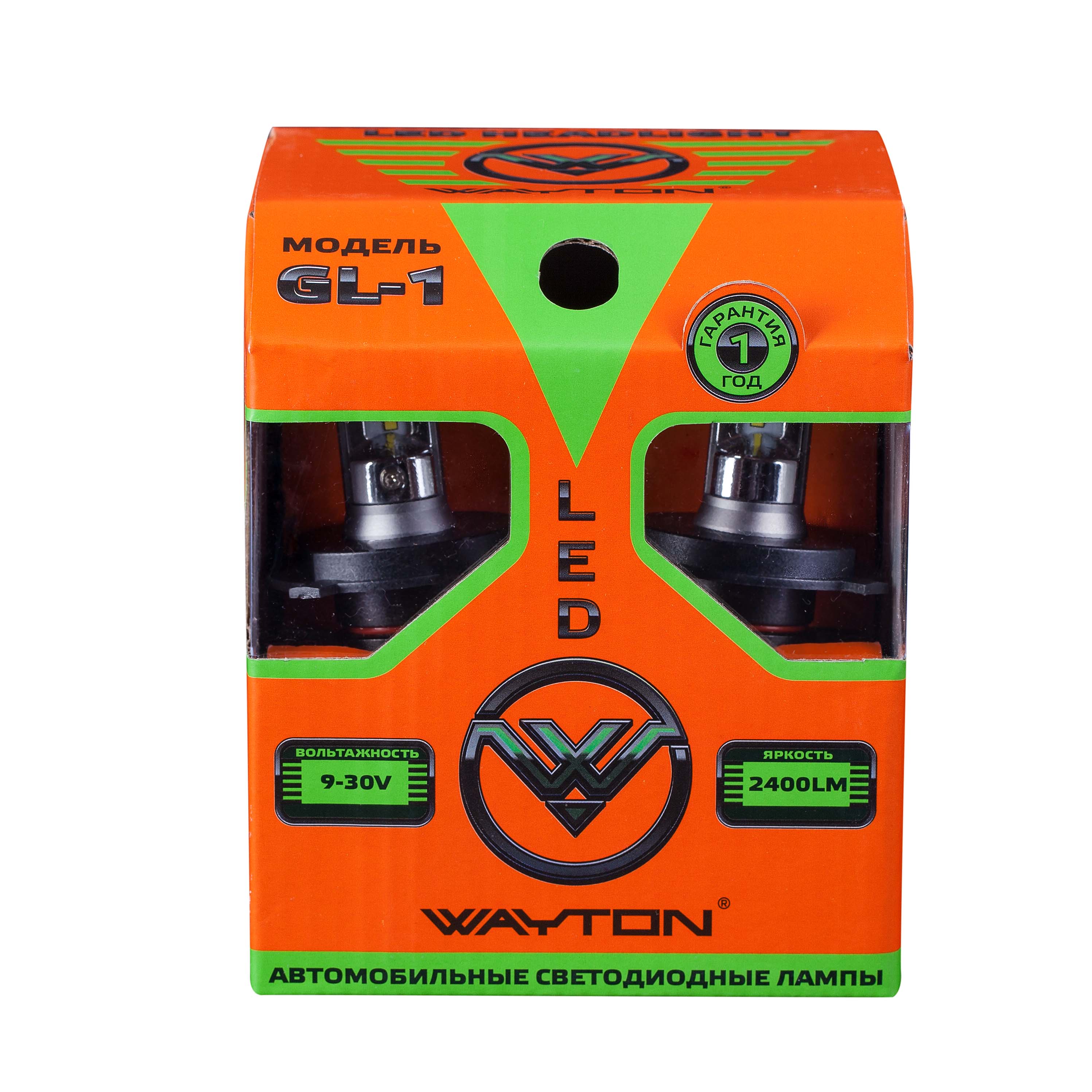 WAYTON | GL-1 HB4/HB3  | Светодиодная лампа  9-30V , 2400 Lm, 2шт.  | превью 2