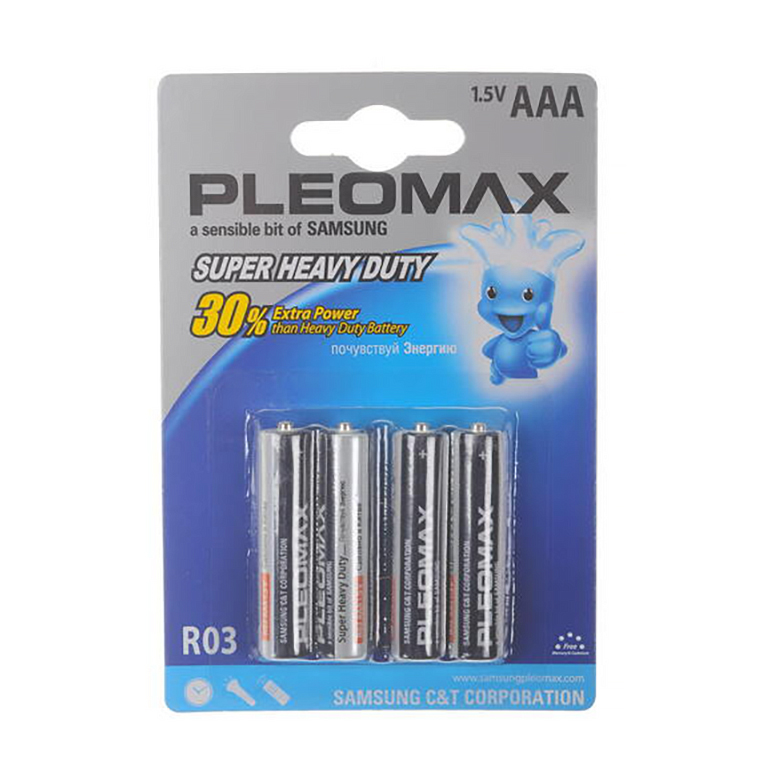 SAMSUNG | АAА R03-4BL | Батарейка  SAMSUNG PLEOMAX 4шт. ЦЕНА ЗА 4 шт.  | превью 2