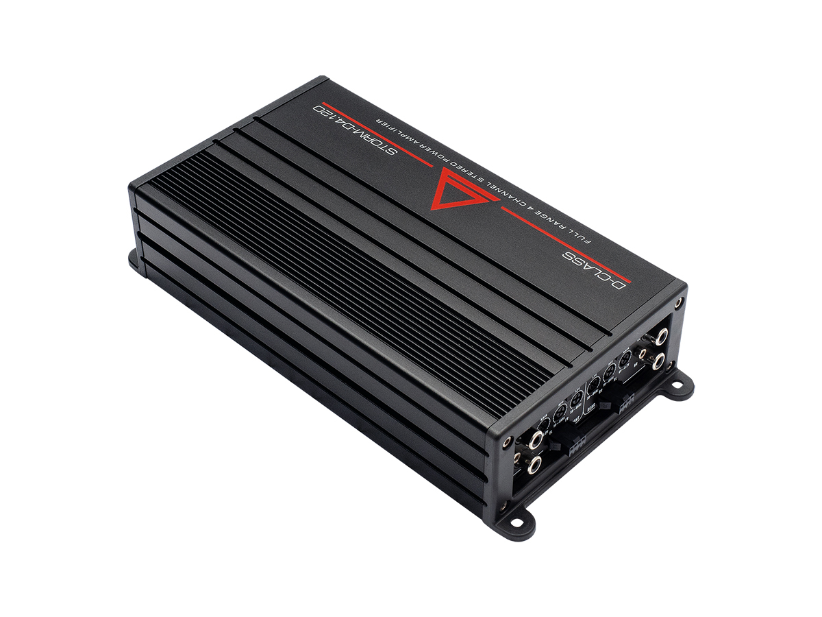 AurA | STORM-D4.120 | 4x120w (4 OHM), 4x200w (2 OHM), 2x400w (4 OHM), LPF/HPF/BPF | 2