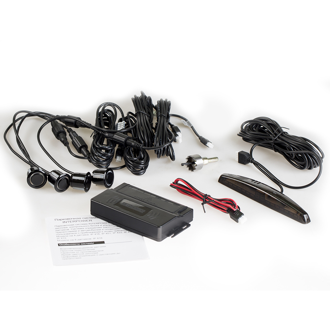 Interpower | IP 415 Black | 4 датчика Диаметр датчика - 19мм, Дист. обнаруж - 0,3-2 м | 2