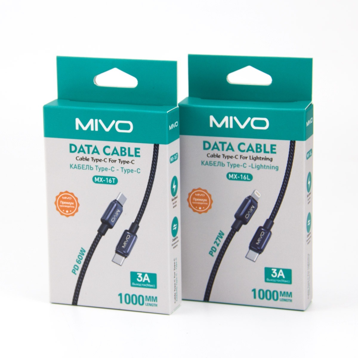 Mivo | MX-16T | Кабель Type-C - USB 2.4 А  1 м | превью 3
