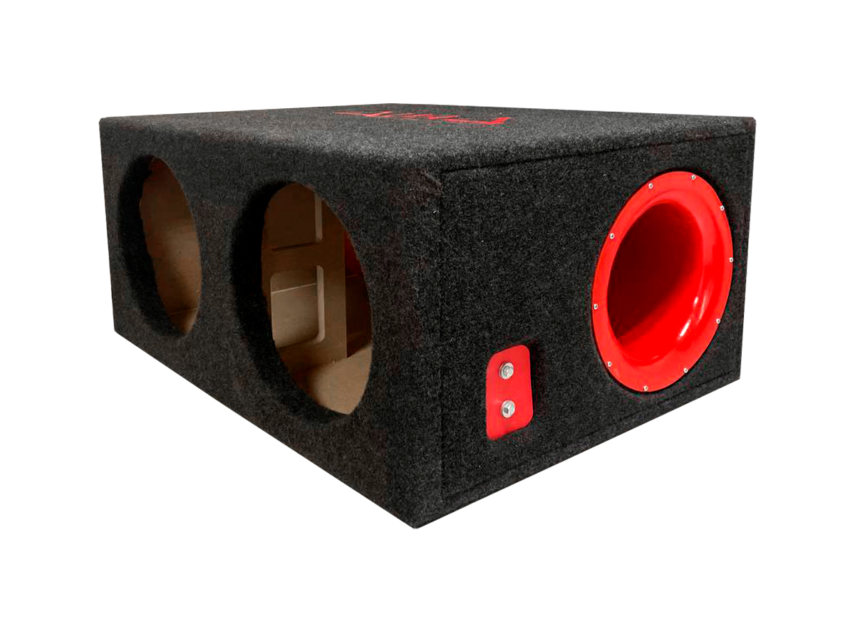 AurA | BOX-2X12-115-T200/2 | 2X12" универс. корпус МДФ/карпет, 115 л, Труба 200 мм двойная стенка | превью 3