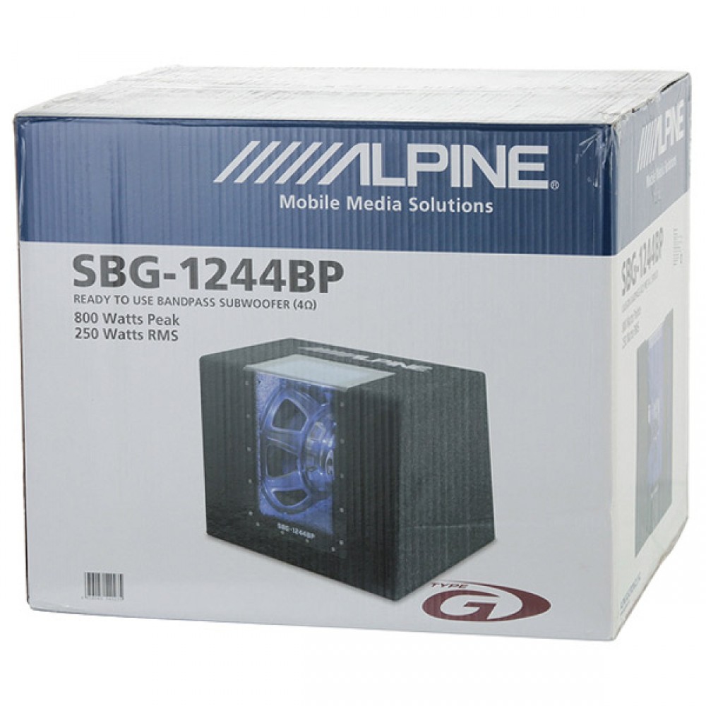 Alpine | SBG-1244BP | корп. саб BandPass. 250W RMS 800W Max | 4