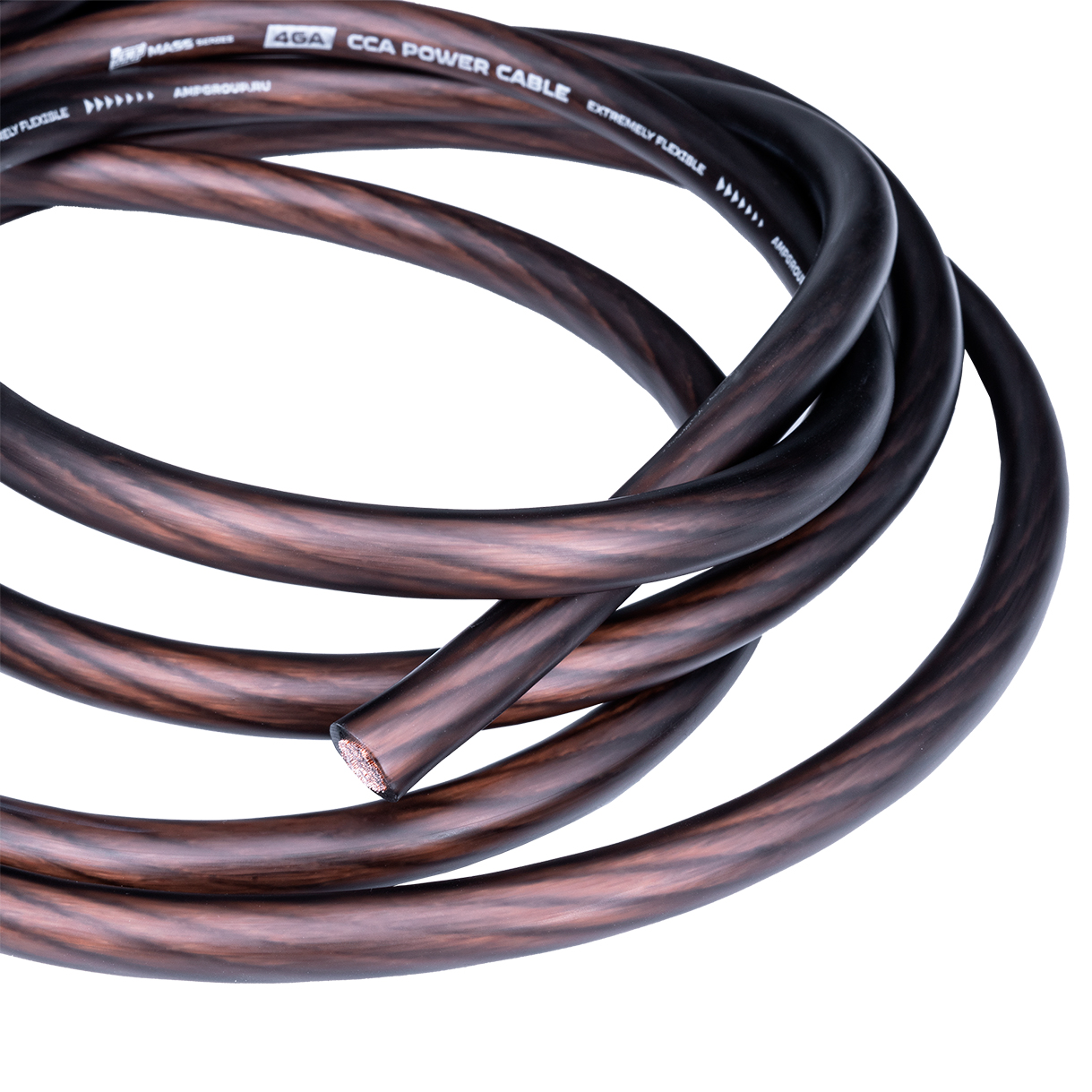 AMP | MASS 4Ga | CCA Extremely flexible СИЛОВОЙ кабель алюм. ЧЕРНЫЙ Бухта 25м цена за БУХТУ | превью 3