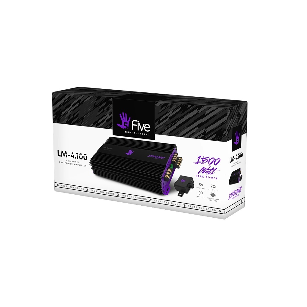 FIVE | LM-4.100 | 4x100вт Bass Boost, Low-pass | 6