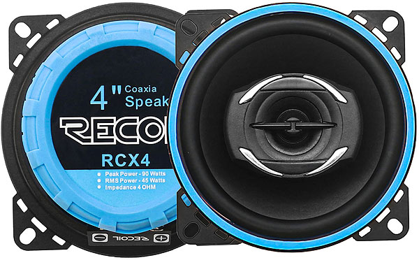 Recoil | RCX4 | 2-х пол. коакс., 102 mm , 3.2 Ом, 114-20000 Гц, RMS/Peak - 45W/90W | 1