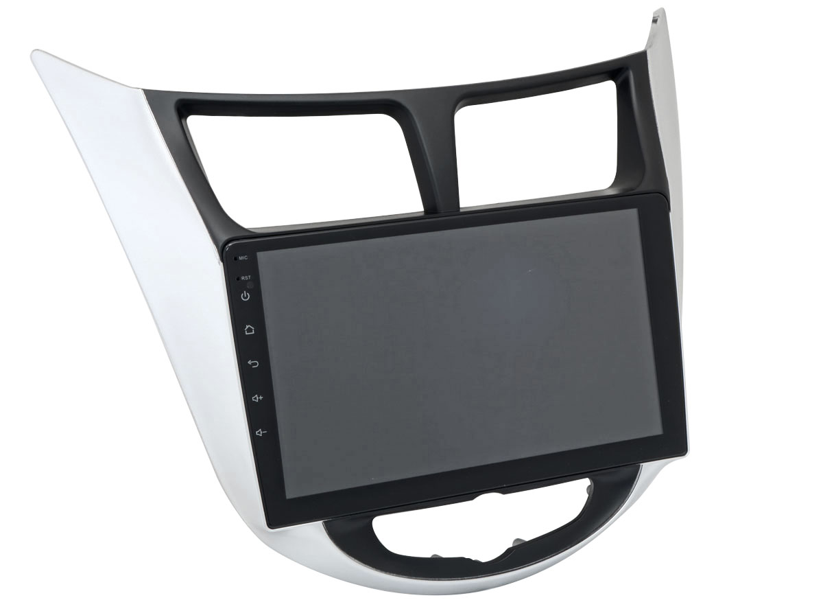 Incar | RHY-FC803 | Рамка 9" Hyundai Solaris 2011-2017, BLACK/SILVER | 3