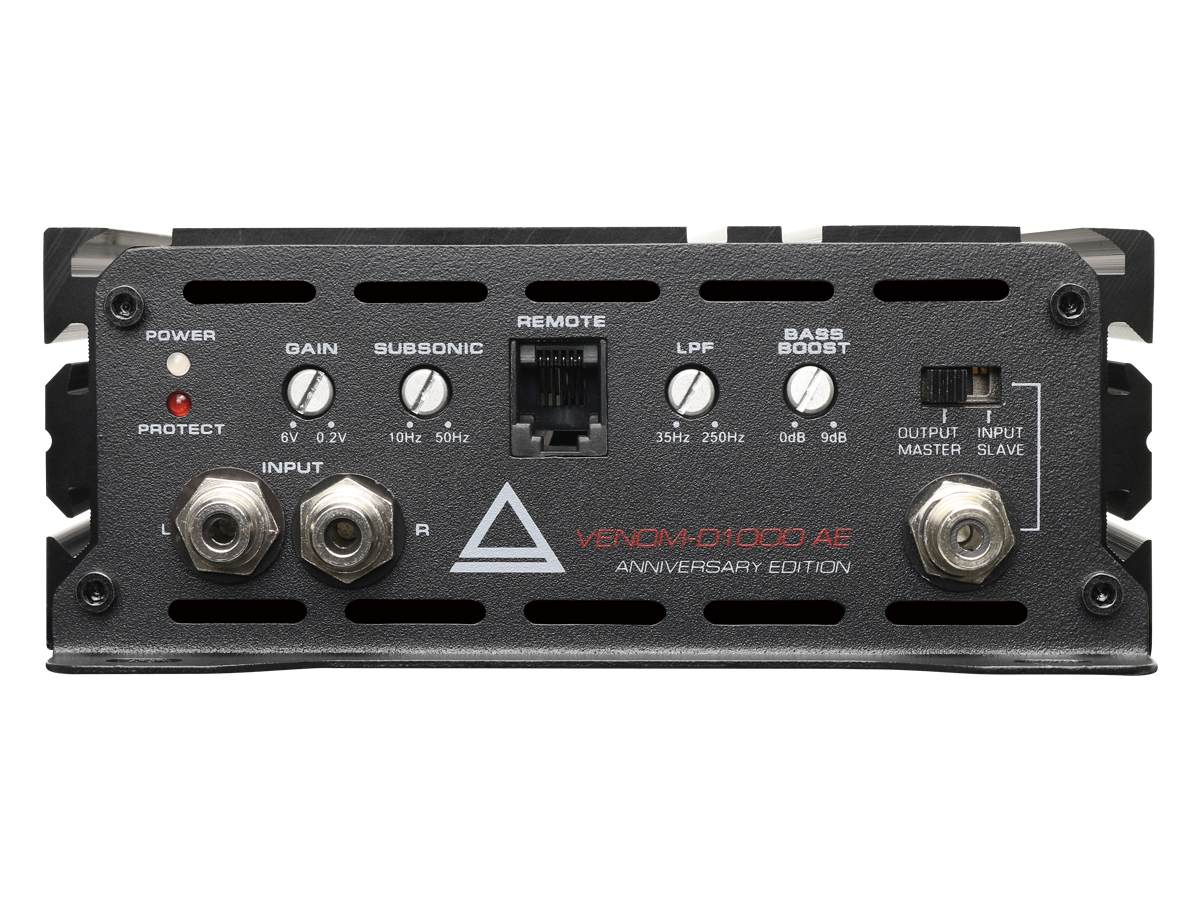 AurA | VENOM-D1000 AE | 550w (4 Ohm), 1x800w (2 Ohm), 1x1000w (1 Ohm), 20Hz - 250Hz, ДУ | 3
