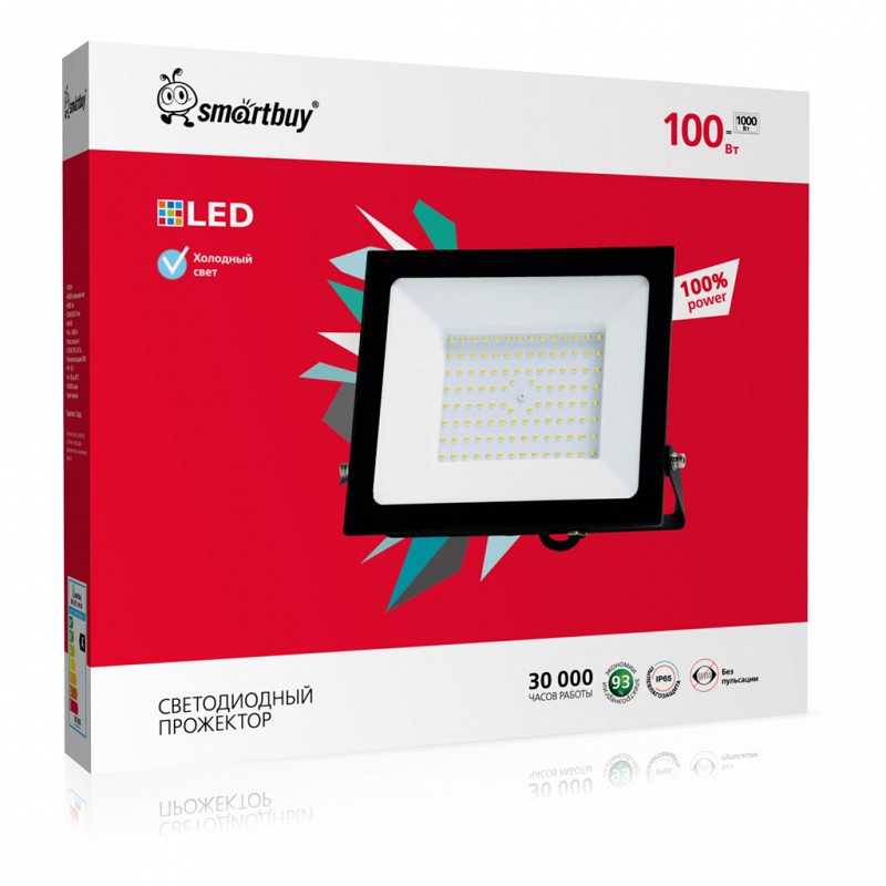 Светодиодный (LED) прожектор | Smartbuy | FL SMD Pro 100W/6500K/IP65 | 3