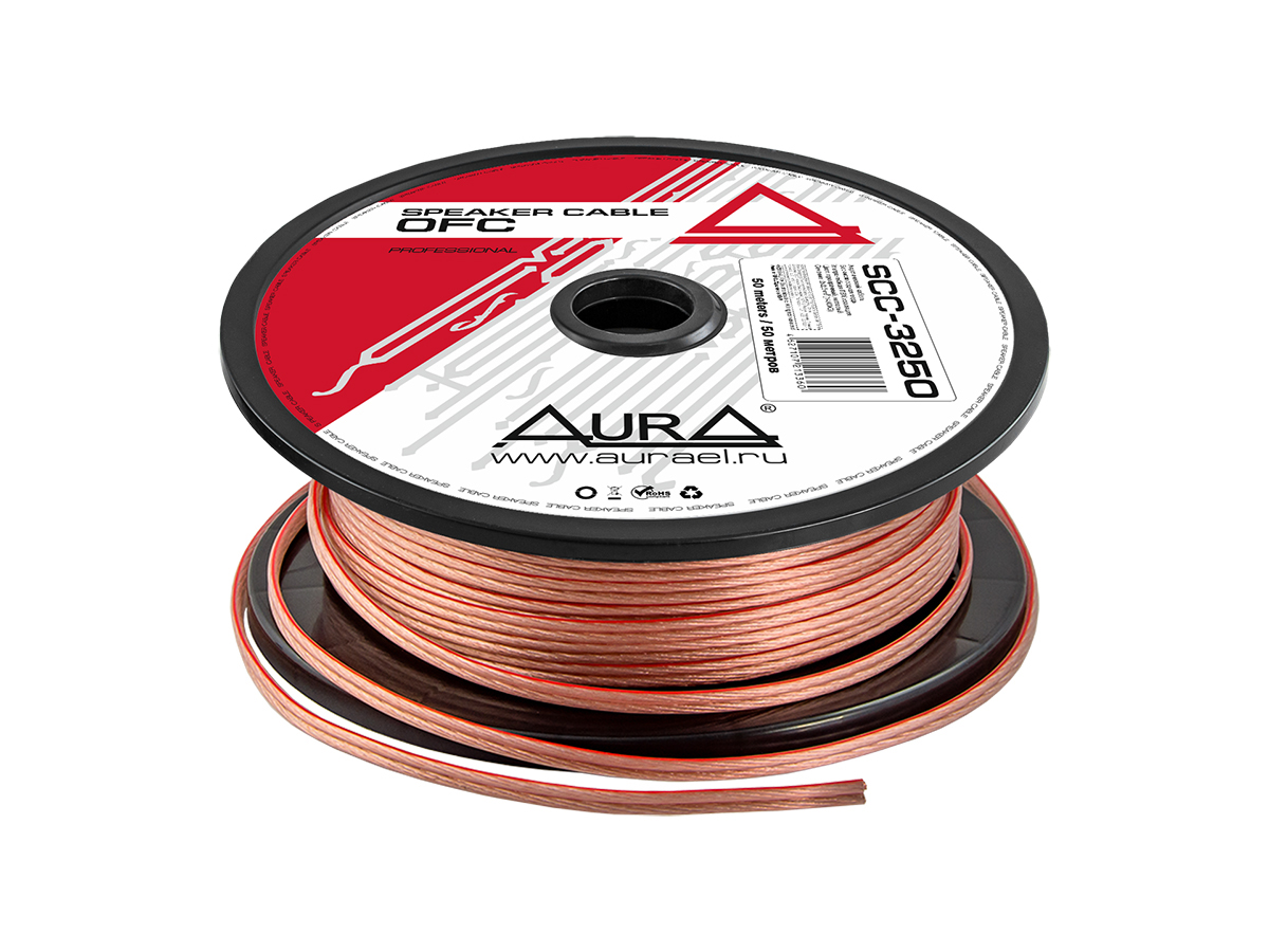 AurA | SCC-3250-10 | RU, 2x2.5мм² (14Ga), бескислородная медь (OFC), 10 МЕТРОВ | 1