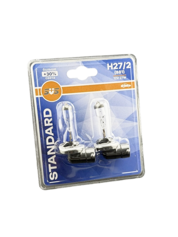 SVS | H27(881) 0200002281 Halogen  | Лампа H27 12V 27W +30% 2шт. | превью 2