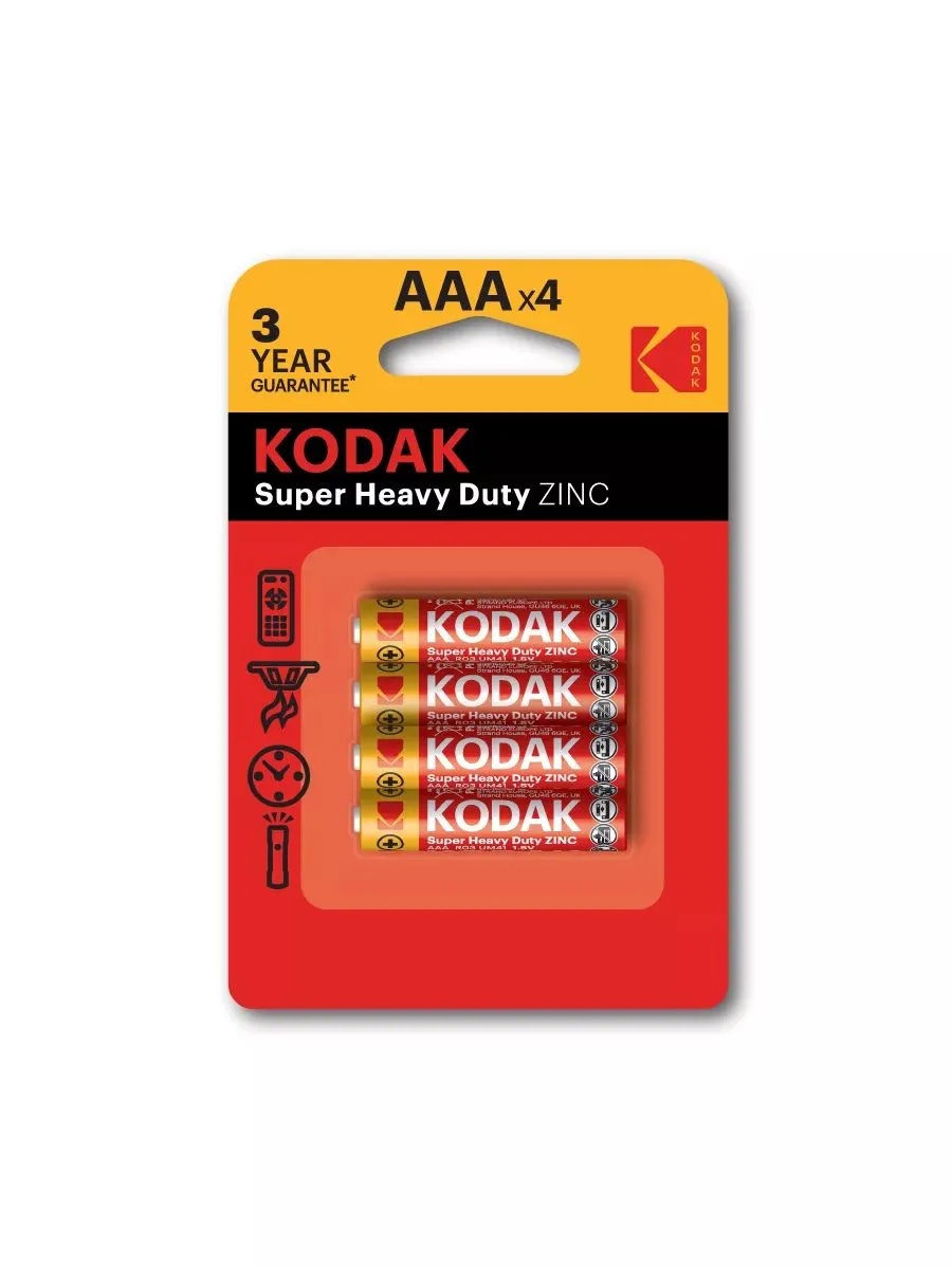 KODAK | АAА R03-4BL | Батарейка KODAK Heavy Duty 4шт. ЦЕНА ЗА 4 шт. | 1