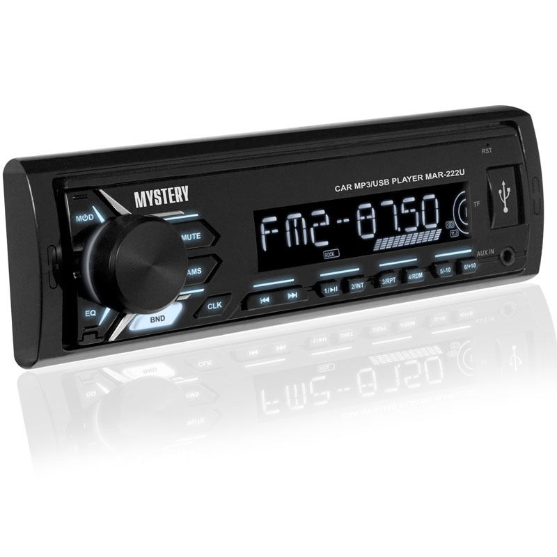 Mystery MAR-222U 50х4, белая подсветка, USB, SD, AUX, 1RCA