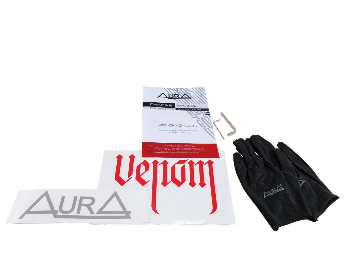 AurA | VENOM-D4.200 | 4x200w (4 OHM), 4x350w (2 OHM), 2x750w (4 OHM), LPF/HPF/BPF | 4