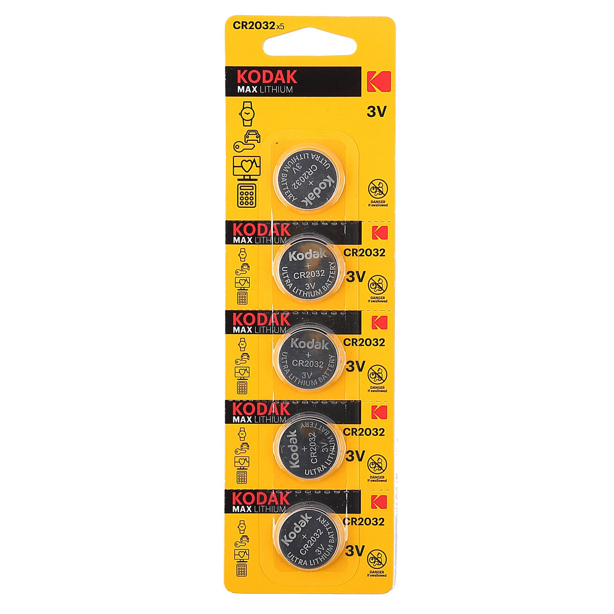 KODAK |  CR2032 |  Батарейка KODAK 5шт.  ЦЕНА ЗА 5 ШТ. | 1