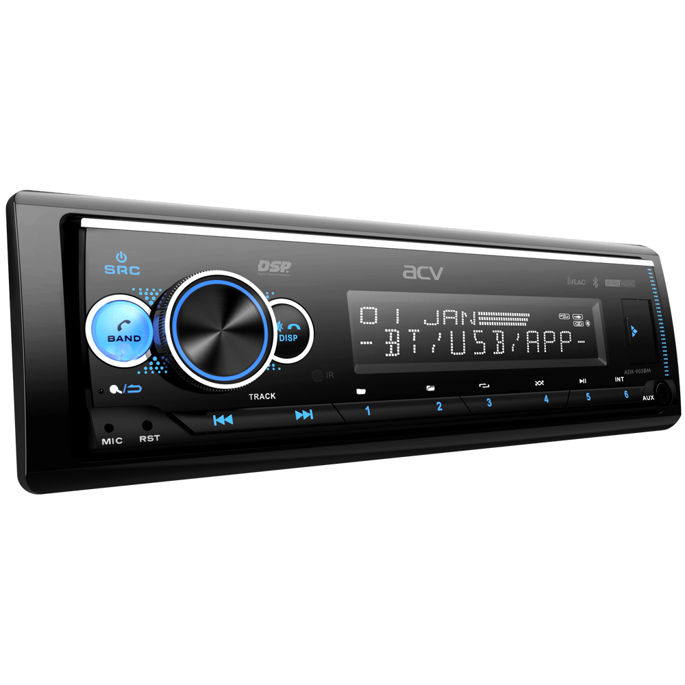 ACV | ADX-903BM DSP | 1din/мультицвет/FM/MP3/USB/BT/SD/FM/4*50 | превью 1