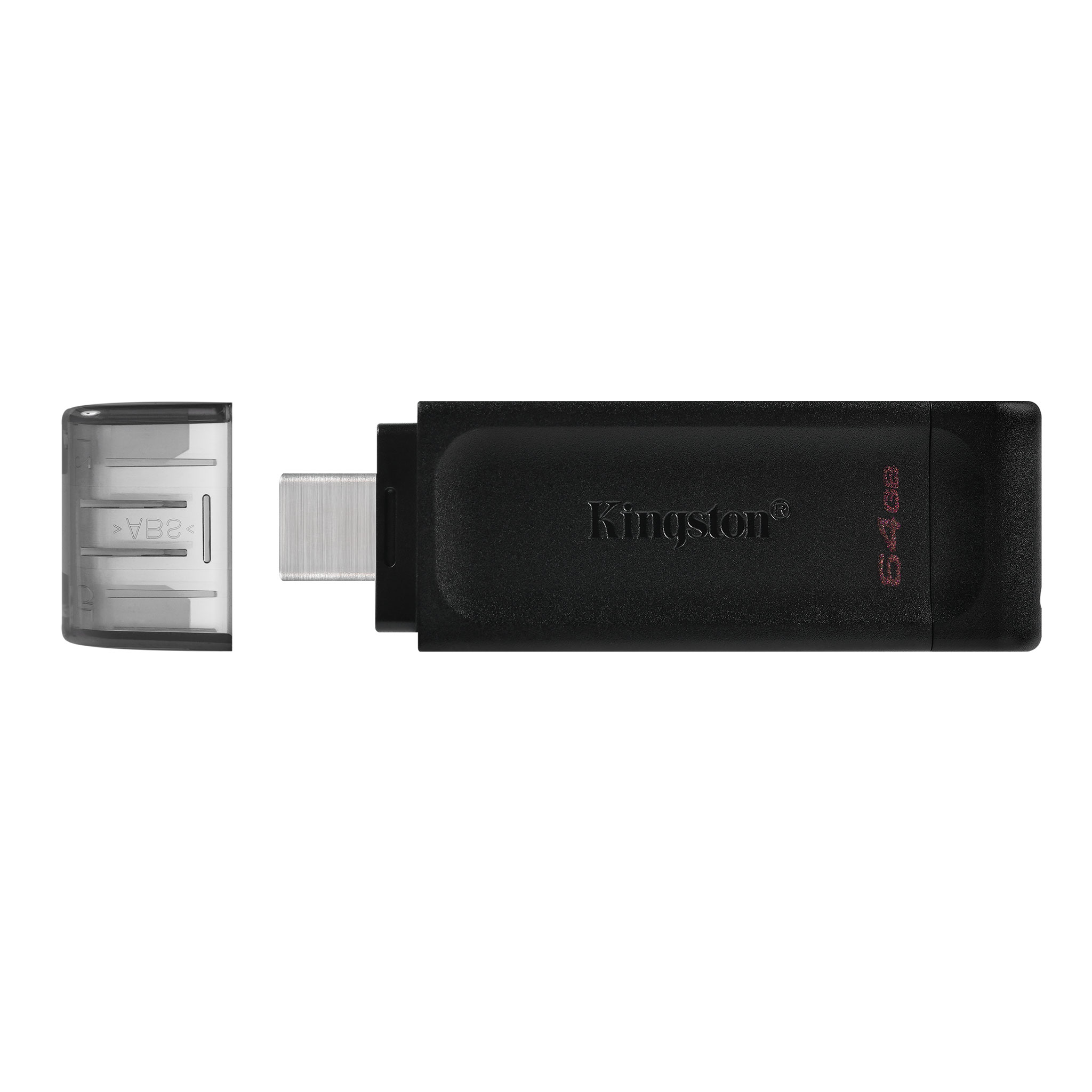 Kingston | 64GB | Модуль памяти DataTraveler 70 (USB 3.0/3.2 + Type C) чёрный| 3