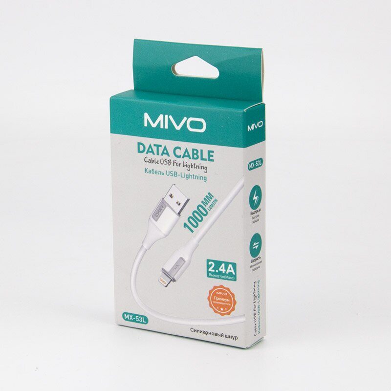 Mivo | MX-53L | Кабель Lighting Mivo - USB 2.4 А  1 м  | превью 3