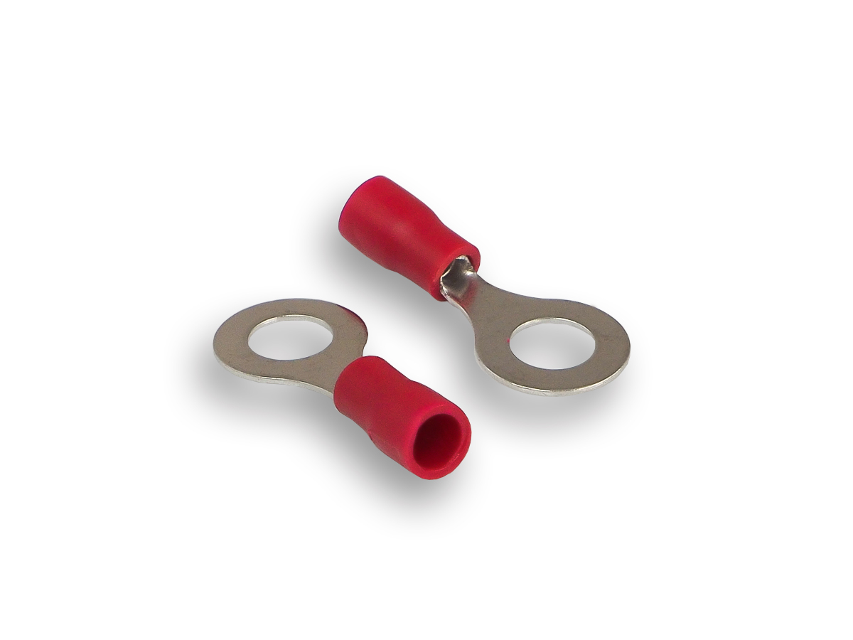 AurA | ATR-1564 | Клемма кольцевая, красная, 6,4 мм, диаметр кабеля: 0,5 - 1,5 mm, уп. 100шт. | превью 1