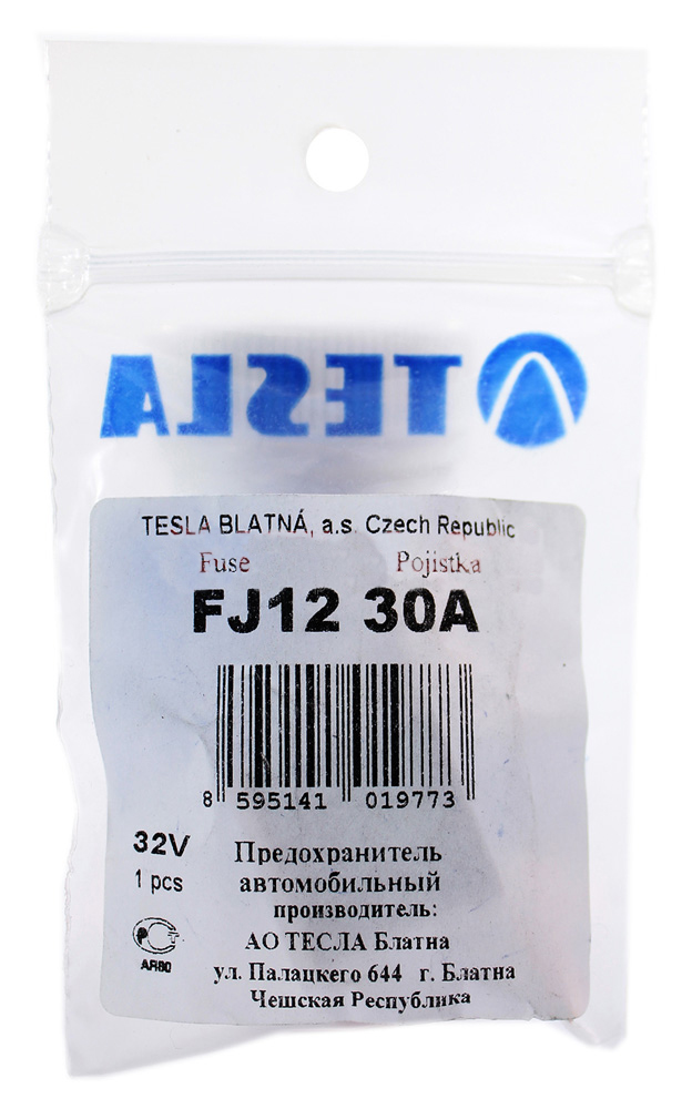 TESLA | FJ12 30A | предохранители картриджного типа CARTRIDGE 30A , 1шт | превью 2
