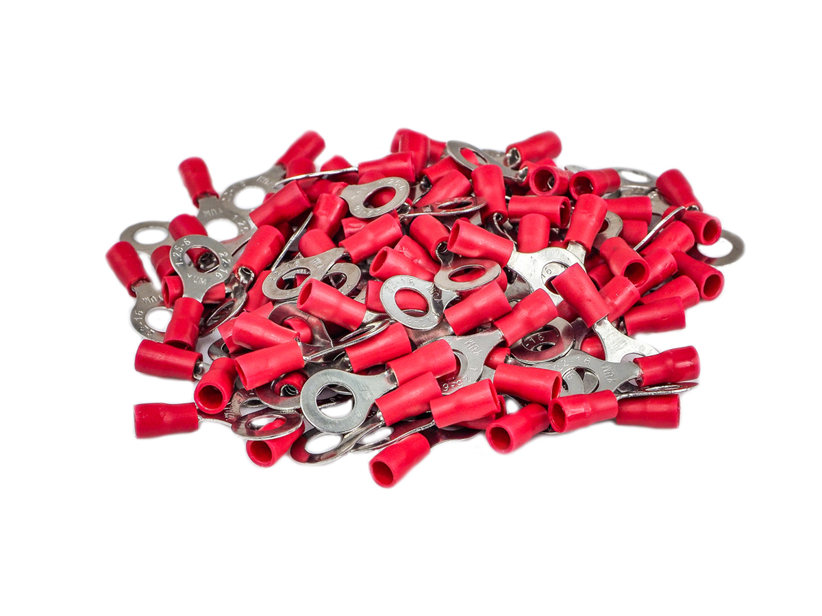 AurA | ATR-1564 | Клемма кольцевая, красная, 6,4 мм, диаметр кабеля: 0,5 - 1,5 mm, уп. 100шт. | превью 2