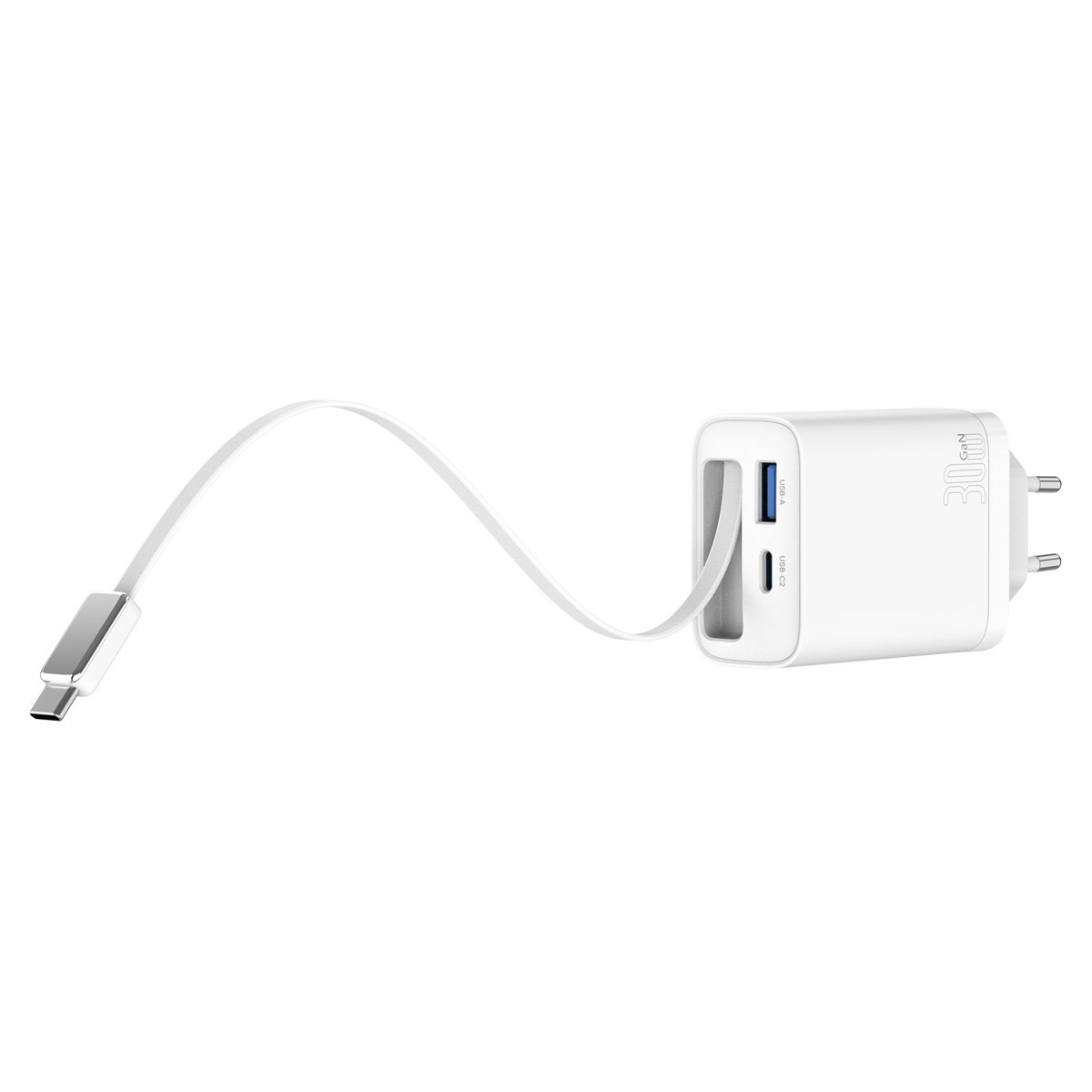 Mivo | MP-303Q белый | Быстрая зарядка Сетевое ЗУ  30W USB+Type-C | превью 2