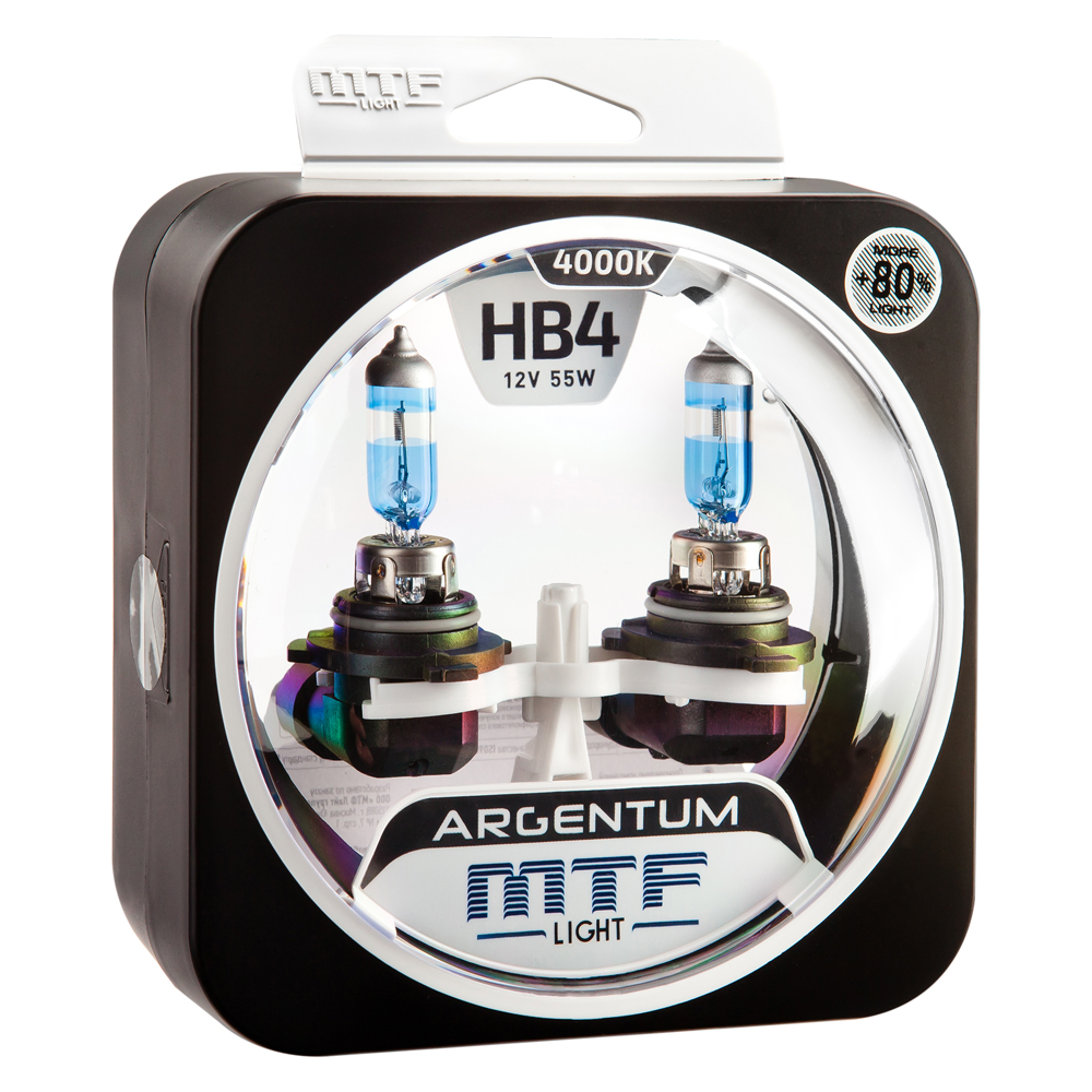 MTF | Argentum+80% HB4 9006 | 12V 55W комплект ламп накаливания 4000к | 1