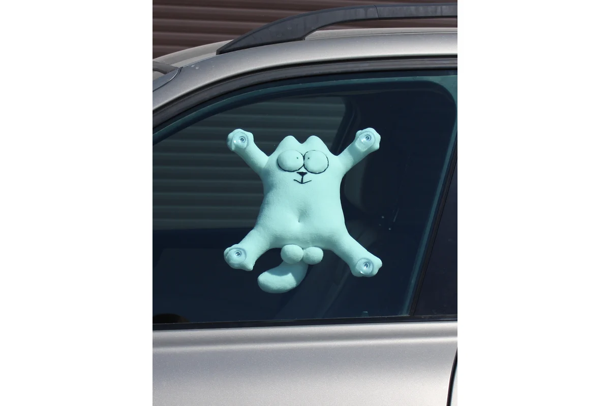 SNOOGY | КОТ МАЧО | кот на стекло на присосках БЕЛЫЙ | превью 2